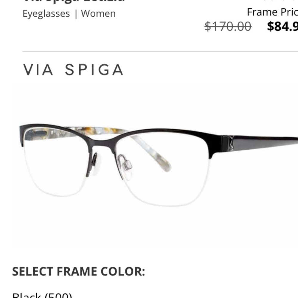 Women’s Via Spiga Glasses Frame